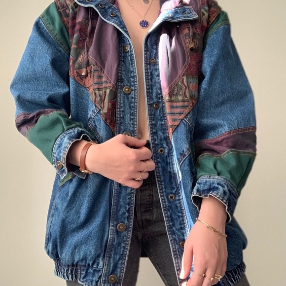 Vintage Denim Aztec Jacket NOT FOR SALE - Picture 2 of 14